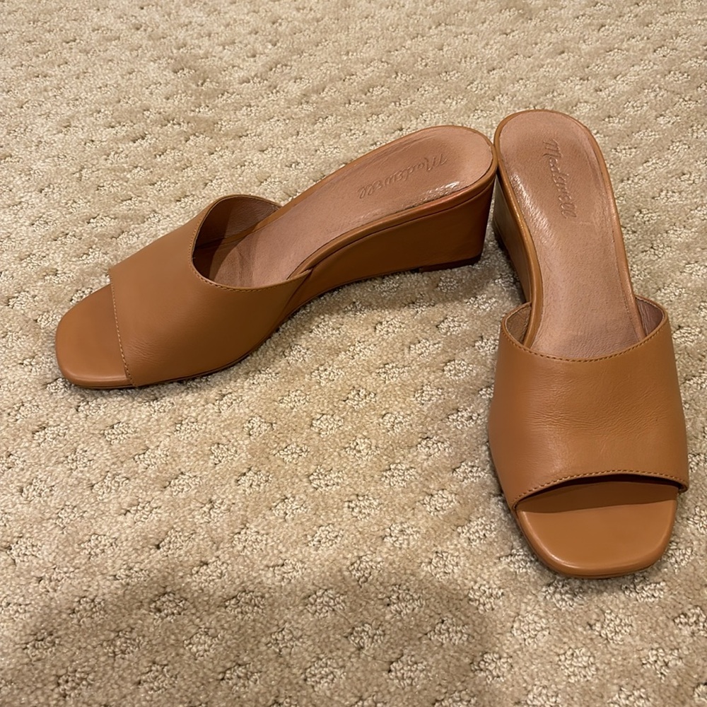 Maxwell leather wedges